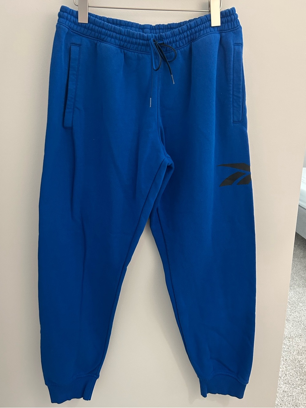 Reebok Bright Blue Jogger Sweatpants with Black Logo